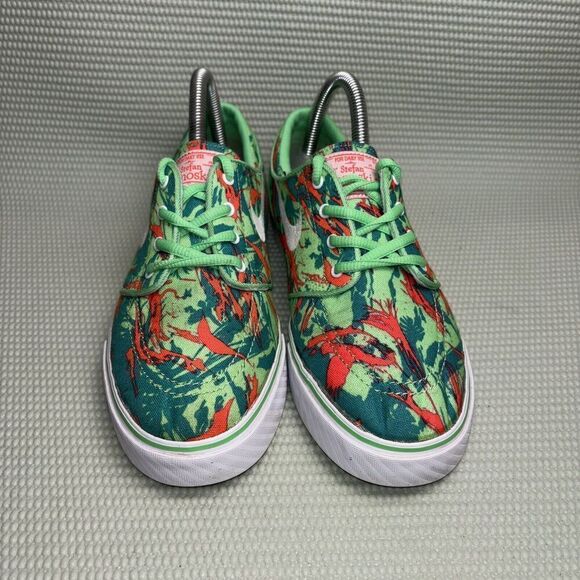 Nike Stefan Janoski Skate Sneakers Size 6Y 657946-316 Green Lizard Camo - Picture 2 of 9